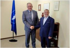 Встреча председателя БелТПП М.Мятликова с председателем Польско-Белорусской ТПП К.Здуновским