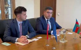 Сустрэча старшыні БелГПП М.Мятлікава з выканаўчым дырэктарам Агенцтва AZPROMO Ю.Абдулаевым