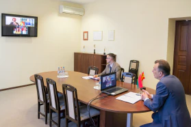 Встреча председателя БелТПП В.Улаховича с представителем БелТПП в Испании Д.Фигерасом