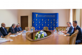 Встреча председателя БелТПП В.Улаховича с египетской делегацией во главе с Министром внутренней торговли и снабжения А.аль-Мосельхи