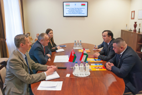 Встреча председателя БелТПП М.Мятликова с Чрезвычайным и Полномочным Послом Таджикистана Б.Сафарзода