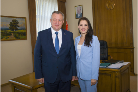 Встреча председателя БелТПП М.Мятликова с президентом Тамбовской областной ТПП Е.Ворониной
