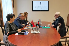 Встреча председателя БелТПП М.Мятликова с президентом Южно-Уральской ТПП Ф.Дегтяревым
