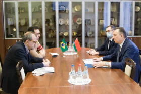 Встреча председателя БелТПП В.Улаховича с Почетным консулом Беларуси в Сан-Паулу Г.Гольдшлегером