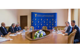 Сустрэча старшыні БелГПП У.Улаховіча з дэлегацыей Егіпта на чале з Міністрам унутранага гандлю і забеспячэння А.аль-Масельхі